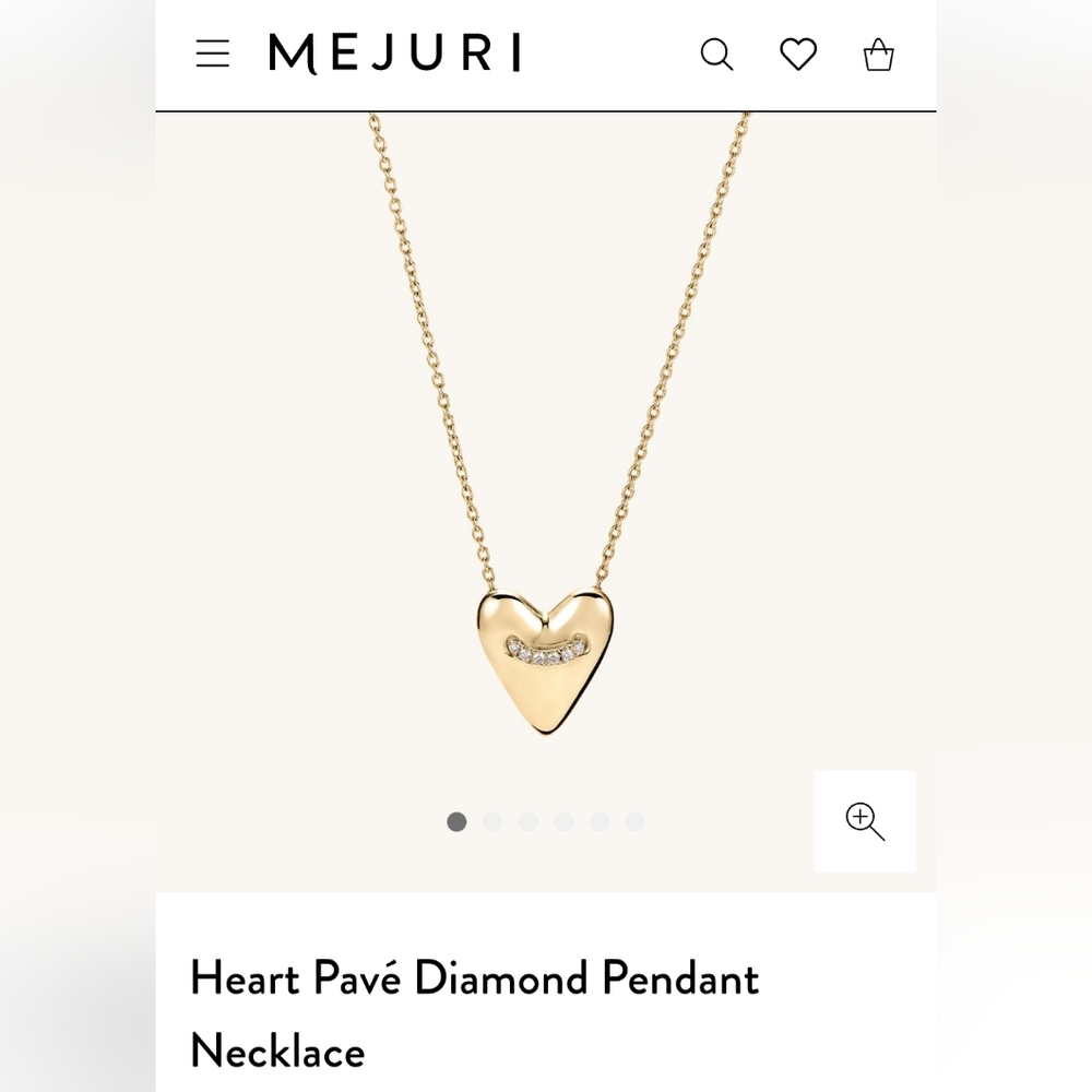 ISO: Mejuri Heart Pavé Diamond Pendant Necklace